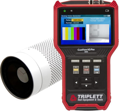 Triplett 8065 CamView HD Pro CCTV Camera Tester - Analog NTSC/PAL, AHD 2.0, HD-TVI 3.0, HD-CVI 3.0