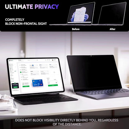 Peslv Privacy Screen for 13.5 Inch Surface Laptop 6/5/4/3/2/1, MagicSuction™ Removable Anti Spy Black Protector, Glare Blue Light Filter for Microsoft Laptop Computer Monitor