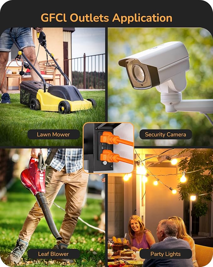 EDISHINE Black Motion Sensor Dusk to Dawn Outdoor Wall Light with Outlet