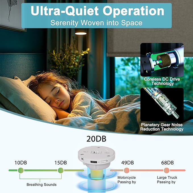 BERISSA Smart Motorized Blinds with Remote,No Drill Automatic Roller Blinds for Indoor Windows,Light Filtering Linen Fabric,Electric Shades for Windows Home Office,Filter Linen Brown,Custom Size