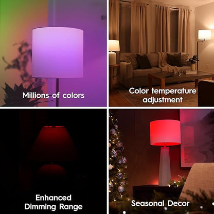 Cync GE BR30 Smart Bulb WiFi LED Light Bulbs, Color Changing Indoor Floodlight, Bluetooth Light Bulb with Alexa & Google Assistant, 65W Full Color 2-Pack