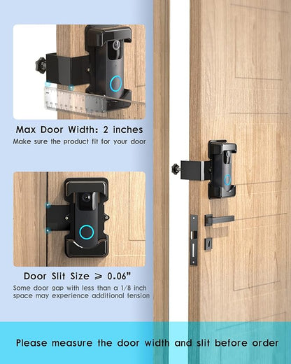 COOLWUFAN Anti-Theft Video Doorbell Mount, Adjustable Height(3.7’’-5.1’’), Compatible with Most Brand Video Doorbell, No-Drill Mounting Bracket for Most Brand Video Bell