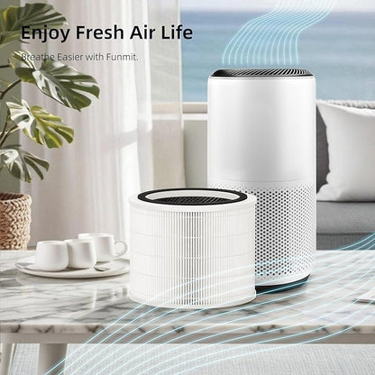 Core 200S Replacement Filter for LEVOIT Core 200S Smart WiFi Air Purifier, Funmit 3-in-1 Filter Replacement and High-Efficiency Activated Carbon, Part # Core 200S-RF, 2 Pack