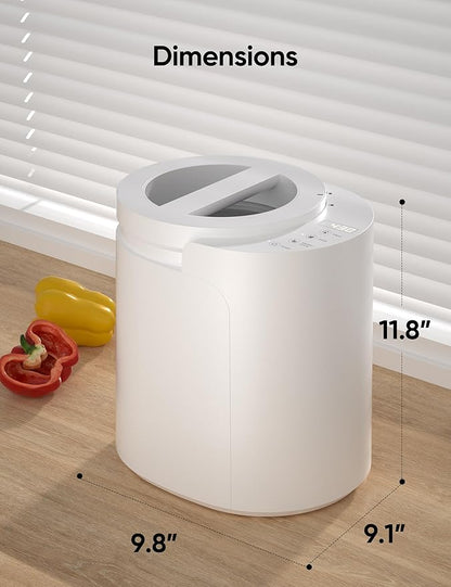 LUBBYGIM Electric Composter for Kitchen, 2.5L Smart Countertop Compost Bin, Auto-Cleaning & Odorless & Low Noise & Turn Food Waste into Fertilizer, Indoor Electric Food Waste Composter for Home Use