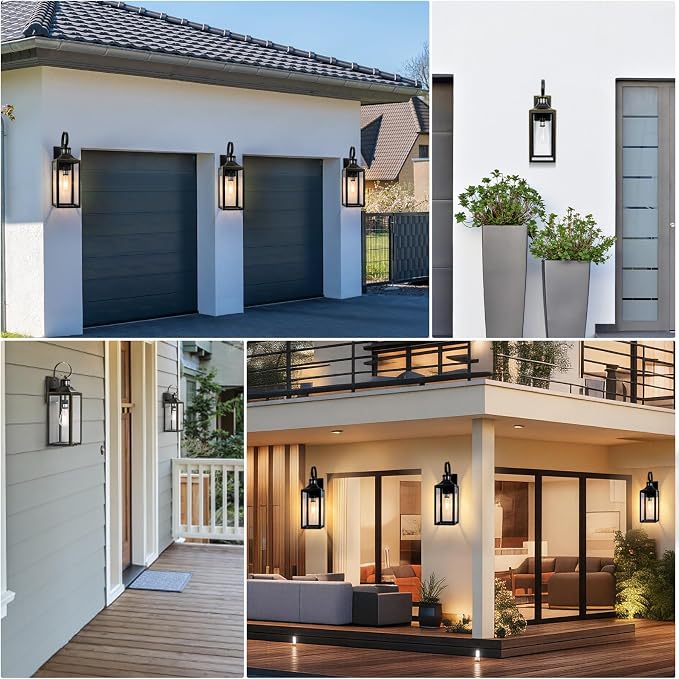 20" Motion Sensor Outdoor Wall Lights, Dawn to Dusk Outdoor Light Fixture