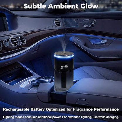 Smart Car Air Freshener Diffuser 160ML – Motion Sensor Activation, Car Fresheners Long Lasting with 3 Spray Modes, Car Diffuser Air Freshener with Rechargeable Battery for Cup Holder (Dark Forest)