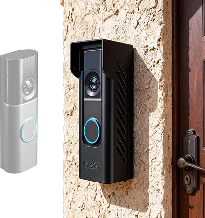 Anti-Theft Angle Adjustable Doorbell Coverd Mount Bracket for Ring Wired Doorbell Pro (Newest Model) 4K 2025 Release, Both Drill & No Drill Aavailable with Security Screws (Covered)