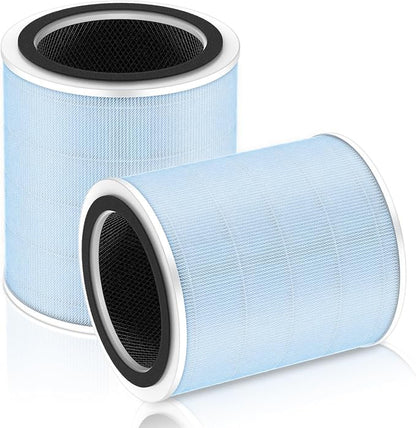 Core 400S Smoke Remover Replacement Filter for LEVOIT Core 400S Smart WiFi Air Purifier, 4-in-1 Activated Carbon Filter, Core 400S-RF-SR (LRF-C401-BUS), Blue, 2 Pack