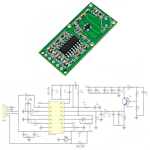 9PCS RCWL-0516 Microwave Radar Sensor Motion Detection Sensor Induction Switch Module Detection Distance 5-8m