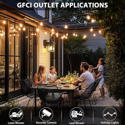 Porch Lights with GFCI Outlet, Black Dusk to Dawn Motion Sensor Outdoor Light, 3-Mode Wall Exterior Lighting Fixture, Waterproof Outside Lights Sconce for House Front Door Patio Garage