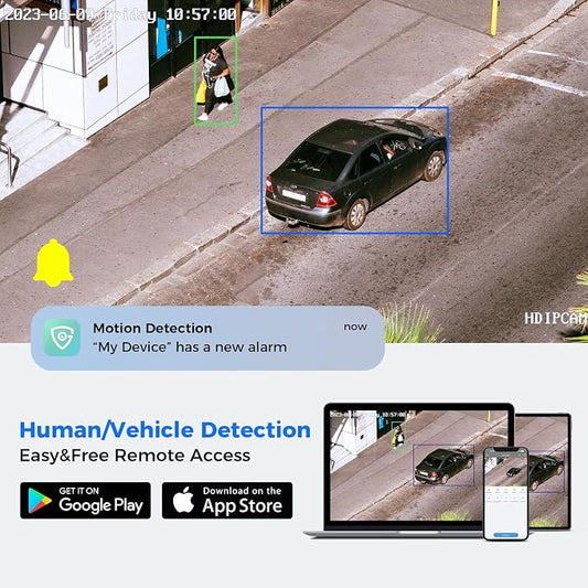 Hiseeu 4K PoE Security Camera System, 4Pcs 5MP IP Security Cameras Outdoor