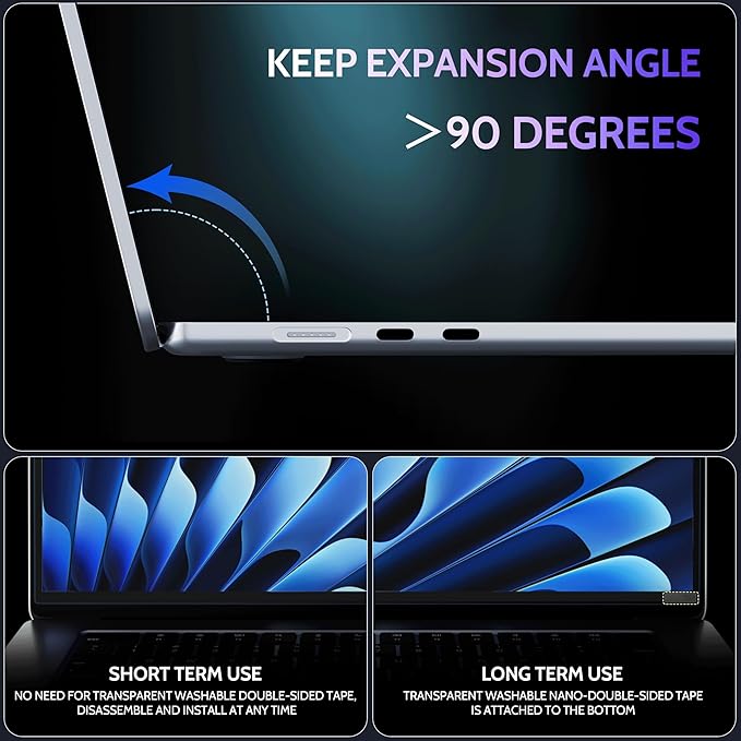 Peslv Magnetic Anti Blue Light Screen Protector for MacBook Air 13 Inch (2018-2021, M1), Removable Glare Filter for 13.3" Mac Laptop Computer