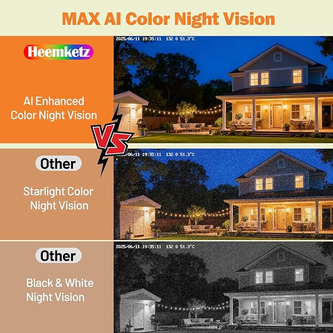 4 Pack Window Camera, 24/7 Recording, 3MP/2K Full-Color Night Vision, Human Detection & Alerts, 2.4/5GHz WiFi, Easy Install Security Camera, Alexa Compatible, Indoor Anti-Theft Camera