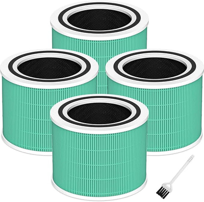 Funmit Core 200S Replacement Filter for LEVOIT Core 200S Smart WiFi Air Purifier, 3-in-1 Filter Replacement and High-Efficiency Activated Carbon, Part#Core 200S-RF, 4 Pack