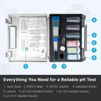 APERA INSTRUMENTS AI3711 PH60-Z Bluetooth Smart pH Tester Powered by ZenTest Mobile App with Cloud-Based Datalogger