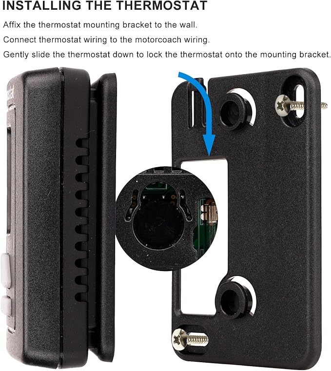 RV Thermostat 94303382 12v,9430,Replacement Black Digital RV Thermostat Hot/Cool Compatible Machine 9430-338