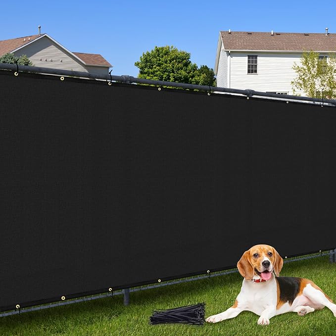 3'X100' Custom Size Privacy Screen Fence Heavy Duty Fencing Mesh Shade Net Cover for Wall Garden Yard Backyard Black (We Make Customized)