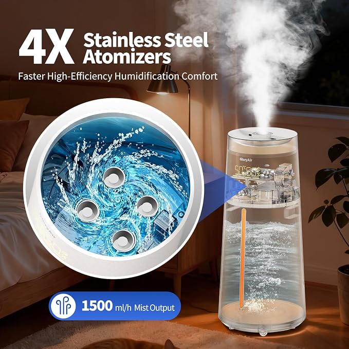 Humidifier for Large Room-6.3Gal Cool Mist, Top Fill,3000ft²,Beige