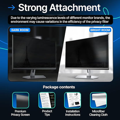 Acrylic 22 Inch Computer Privacy Filter for Widescreen Computer Monitors - 19.3" x 12.5"