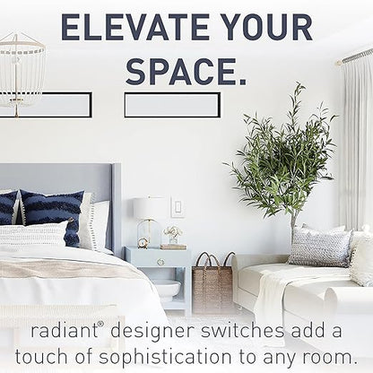 Legrand radiant TM874WCC6 15 Amp Rocker Wall Switch, 4-Way Decorator Light Switches, White (1 Count)