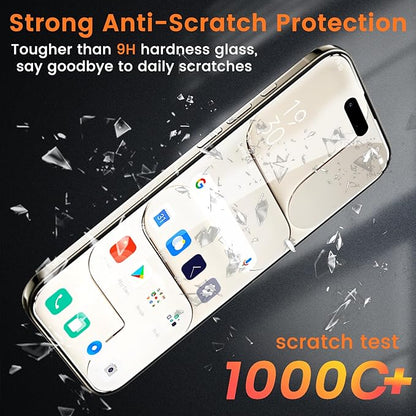Lesakit 4 Pack Privacy Screen Protector for iPhone 17 Air 6.5-Inch with 4 Pack Camera Lens Protector, Anti Spy Tempered Glass Film 9H Hardness Bubble Free Case Friendly