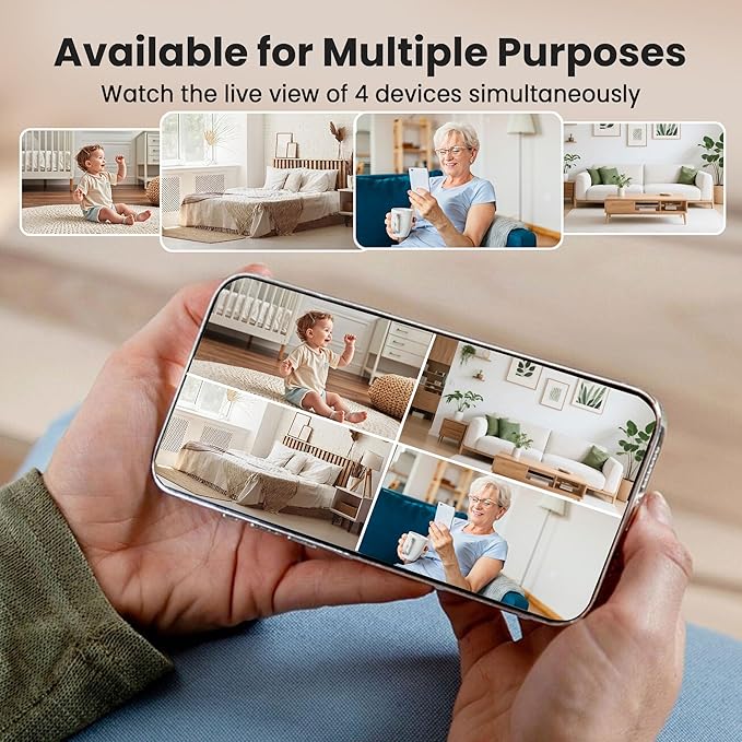 vebiliki 4K Spy Camera, Upgraded 5GHz WiFi, Mini Hidden Camera with Live View & Motion Alerts, Plug-in Nanny Cam with Night Vision, Cloud & Local Storage for Home, Baby, Pet Monitoring