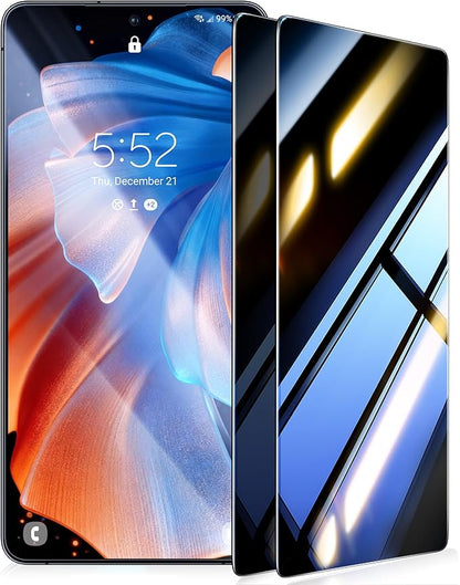 UltraGlass Unbreak Top 9H+ Glass for Samsung Galaxy S25 Ultra Privacy Screen Protector [Military Grade Shatterproof & Longest Durable] S25 Ultra Screen Protector Tempered Glass, 2 Pack [Black]