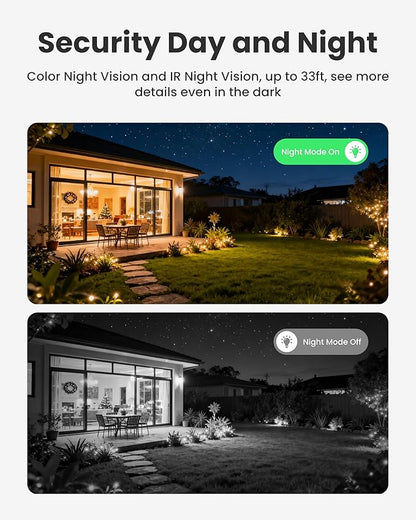 Aurumbach 5MP Solar Security Camera Wireless Outdoor, 3K UHD WiFi PTZ Camera with Color Night Vision, Motion Tracking, AI Human/Vehicle Detection, 2-Way Audio, Support 256GB SD, IP65 Waterproof