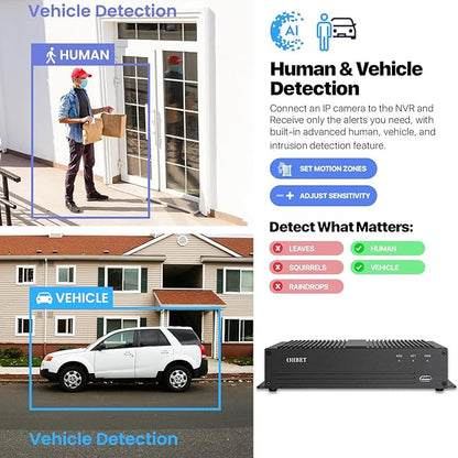 DahuaSecurity Advanced 16Ch 8 PoE Port Digital Video Recorder with 3TB HDD 4K HDMI Output and Smart Surveillance Features NVR for Home Security Camera System (NVR-16ch-8POE-3)