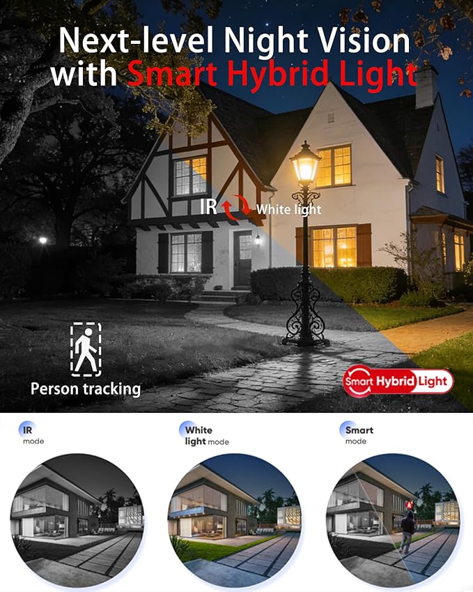 4K 8MP DS-2CD2387G3-LIS2UY/SL PoE Turret IP Camera Smart Hybrid Light, Full Color 3.0, 2-Way Talk, Scene-Adaptive WDR, Audible and Visual Alarm, DS-2CD2387G2-LSU/SL Upgrade Model 2.8mm Lens