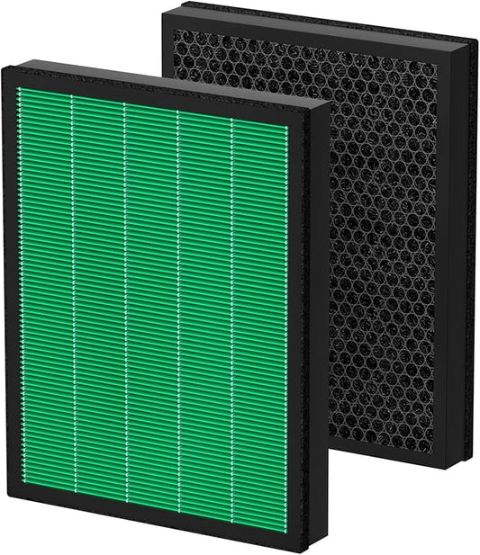 2 Pack 300 Replacement Filter for Coway AIRMEGA Max2 300/300S Smart Air Purifier，True HEPA with Activated Carbon 2-in-1 Filter, AP-1515-FP