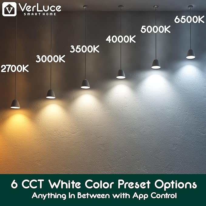 4 Bar Kit - Smart Under Cabinet Lighting - 12” x 360° Wide Angle Bars - 2700K-6500K - 95 CRI - LED - WWA - Works with Alexa, Google, Apple & More - Matter Certified - Plug-in