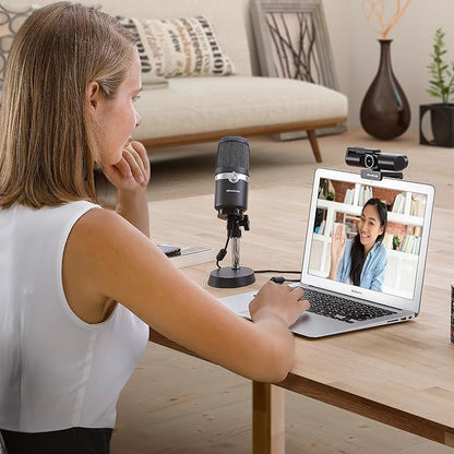 AVerMedia 4K webcam for PC, Gaming Camera for Streaming, Video Calls, Built-in Mic, Privacy Cover, for Teams, Google Meet, Zoom, OBS and more, for PC/Mac - PW513 Live Streamer CAM