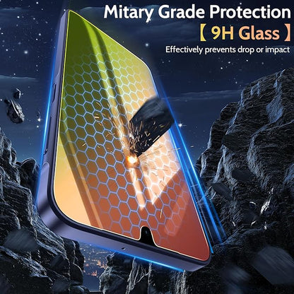 2 Pack for Samsung Galaxy A16 / A17 5G Privacy Screen Protector Glass, Red to Green Gradient, Anti-Spy Anti-Blue Light Anti-Scratch No Bubble Case Friendly Easy Installation