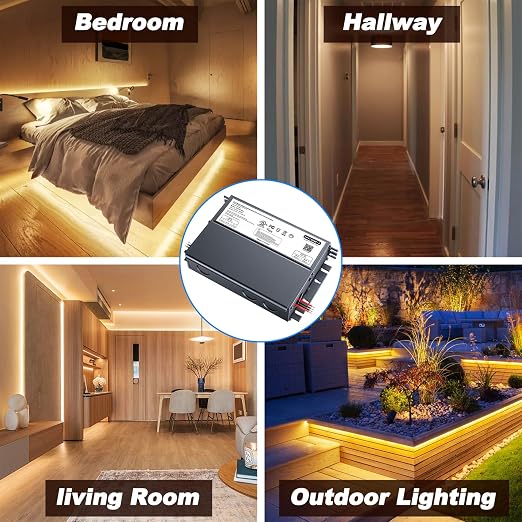 Dimmable LED Driver 192W 24V for Lutron & Leviton Dimmer, Triac/ELV/MLV AC to DC Power Supply Transformer for LED Strip Light Dimmable, Constant Voltage Projects, UL&FCC-Listed, Class 2