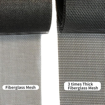Tooltriz Pet Proof Window Screen Replacement, 60“ x 100” Upgraded Thicken Charcoal Fiberglass Mesh for Sliding Pet Screen Door Repair Kit - Screen Door Protector for Dogs Patio Screen mesh