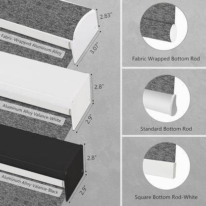 Aprilsmart Motorized Blinds with Remote,Compatible with Apple HomeKit Alexa Google Home- Voice and app Control,Motorized Roller Shades 100% Blackout Custom Size(Baltimore Anthracite-25)
