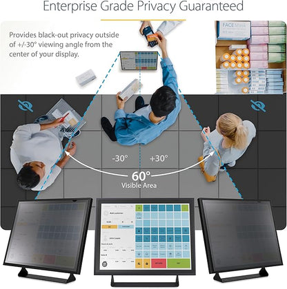 StarTech.com 19-inch 5:4 Computer Monitor Privacy Filter, Anti-Glare Privacy Screen w/51% Blue Light Reduction, Monitor Screen Protector w/+/- 30 Deg. Viewing Angle (1954-PRIVACY-SCREEN)