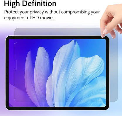 Peslv Privacy Screen Protector Compatible With iPad Pro 12.9 Inch 2018 2020 2021 2022, Anti Glare Blue Light Spy Filter Private Cover, High Sensitive Bubble-Free Easy Install Black Security Screen