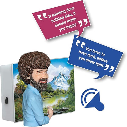 Clapper Bob Ross Talking Night Light, Wireless Sound Activated On/Off Light Switch, Clap Detection, Perfect for Kitchen/Bedroom/TV/Appliances, 120 V Wall Plug, Smart Home