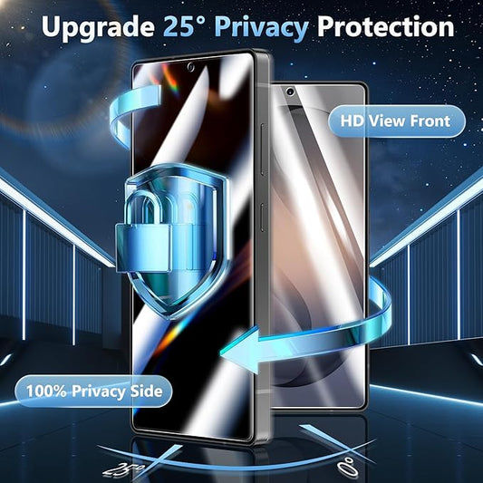 2 Pack for Samsung Galaxy S26 Ultra Privacy Screen Protector Tempered Glass, Fingerprint Unlocking, 25° Anti Spy S26 Ultra Screen Protector, Full Coverage, Case Friendly, Easy Installation