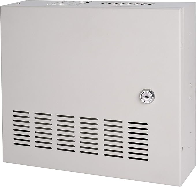 EVERSECU 4K CCTV Power Supply 16 Channel Adjustable DC11V ~DC15V 32 Amp Output Reset Fuse with Anti-Ripple and Anti-EMI Interference Circuit Designed for 4K IP/CCTV Security Cameras System