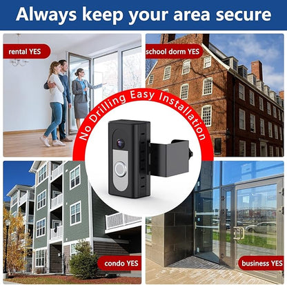 KIMILAR Anti-Theft Video Doorbell Mount Compatible with Ring/Blink Wireless Video Doorbell, Adjustable Mounting Bracket Accessories for Houses, Apartments, Businesses, Not for Blink 2nd Gen