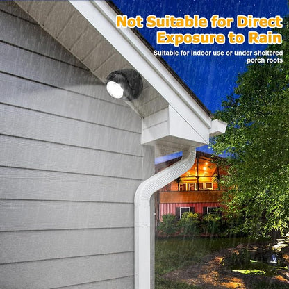 Motion Sensor Outdoor Lights - Outdoor Motion Sensor Light Battery Operated Wireless Spotlight Motion Detector Security Light Auto On Off for Porch Stair Hallway Garage Wall Shed (1 Pack)