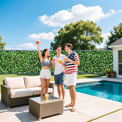 Shade&Beyond Custom Design Privacy Fence Screen, Full-Color Printed PVC Mesh Fence Cover with UV and Weatherproof for Garden, Balcony, Backyard, Patio