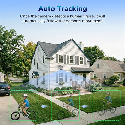 VOOPEAK 4G LTE Cellular Security Camera, Dual Lens 360° PTZ Auto Tracking