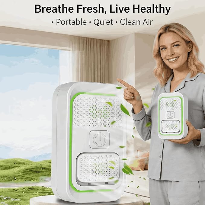 RongfuxangPlug-In Negative Ion Air Purifier, 3 Pack, Filterless Mini Air Ionizer for Home, Bedroom, Office, Quiet Air Freshener for Odor, Smoke, Pet Smell, White