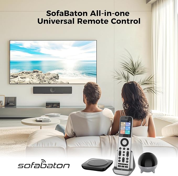 SofaBaton X2 Universal Remote with Hub&Charging Dock& R1 Infrared Repeater | SofaBaton X2 Universal Remote Control with Touchscreen, Activities, APP, Works with Alexa&Google Assistant&Home Assistant