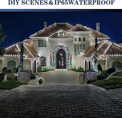 C7 Cool White LED Bulbs Dimmable Christmas Lights, 25 Pack, 0.72W Indoor/Outdoor, Waterproof, Night Light, E12 Base, IP65