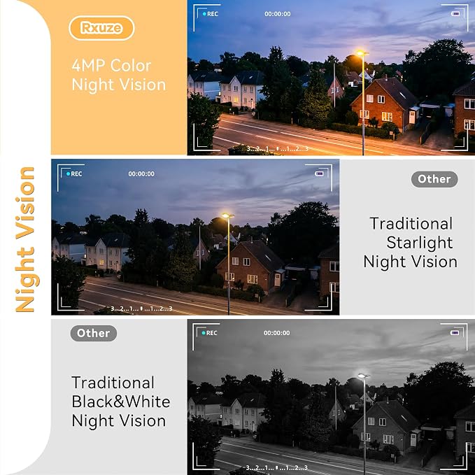 Rxuze 2.5K 4MP Indoor Window Camera, Wireless Cameras for Home Security